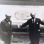 Sir Leslie Martin with Le Corbusier